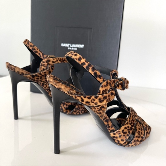 NEW IN BOX AUTHENTIC YSL LEOPARD HEELS - Picture 9 of 14